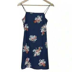 Trixxi Clothing Co. for Francesca’s Navy Blue Floral Sheath Dress Size XSmall
